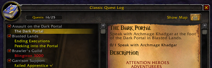 Quest Log